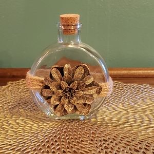 Decorative Glass Vase with Cork